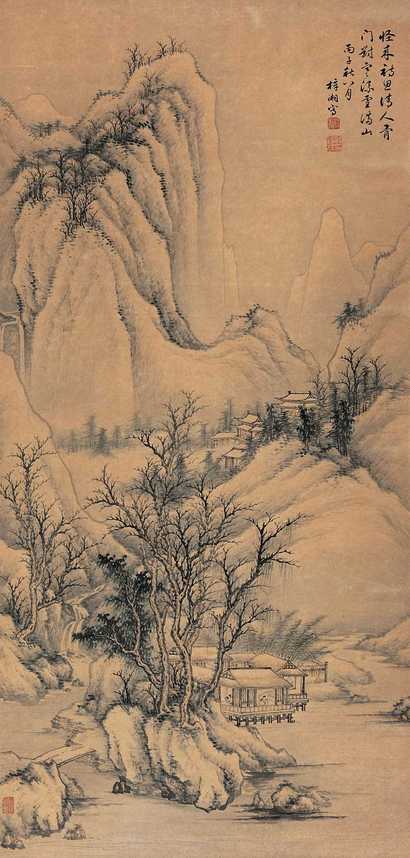 殷梓湘 雪景山水 立轴